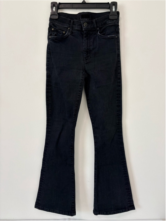 MOTHER The Weekender Flare Jeans Sz 24 Not Guilty Black EUC - Picture 2 of 14